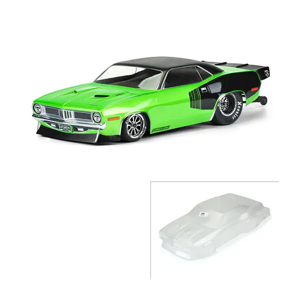 Pro-Line 1972 Plymouth Barracuda Short Course No Prep Drag Racing Body (Clear) 1