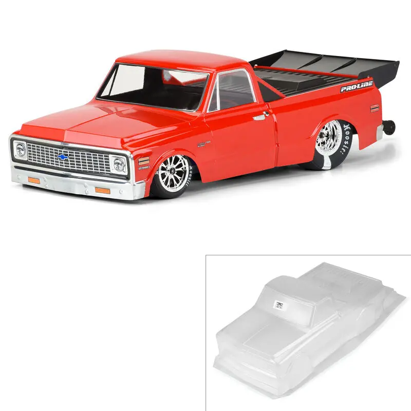 Pro-Line 1972 Chevy C-10 1/10 Short Course No Prep Drag Racing Body (Clear) 1