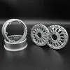Reefs Rc Shield 1.9" Beadlock Wheels W/Reef Hubs & Rings (Silver) (2) 1