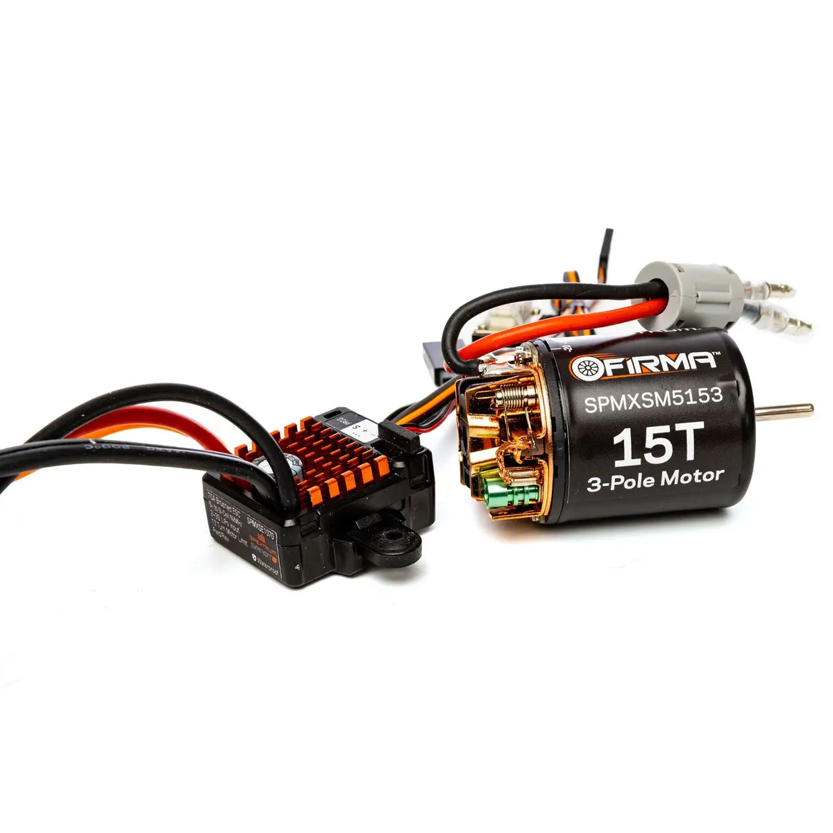 Spektrum Rc Firma 70A Brushed Smart Esc, 2S-3S: Ic3 / 15T Brushed Motor Combo 1