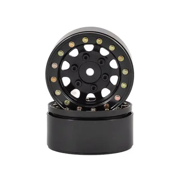 Ssd Rc D Hole 1.55" Steel Beadlock Crawler Wheels (Black) (2) 1