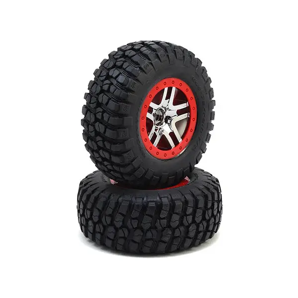 Traxxas Bfgoodrich Mud Ta Front Tires (2) (Satin Chrome) (S1) W/Split-Spoke Front Wheel 2