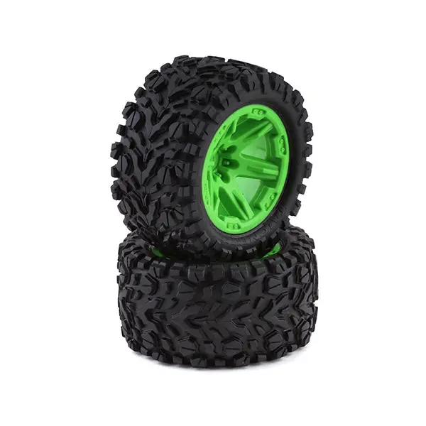 Traxxas Talon Ext Tsm 2.8" Pre-Mounted Tires W/Rxt Wheels (2) (Green) 1