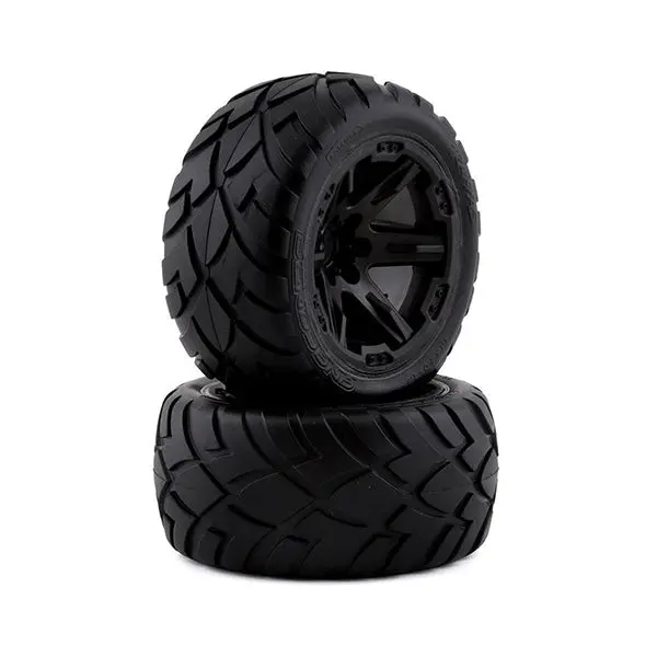 Traxxas Anaconda 2.8" Pre-Mounted Tires W/Rxt Wheels (Black) (2) W/12Mm Hex 1