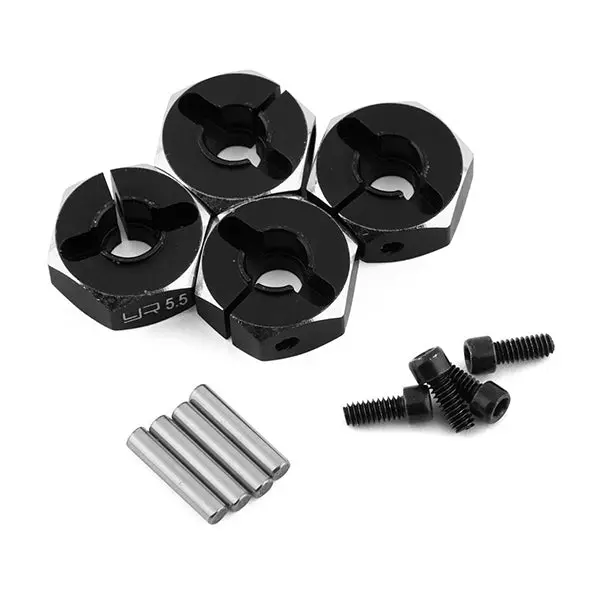 Yeah Racing Aluminum Clamping 12Mm Hex (Black) (4) (5.5Mm) 1