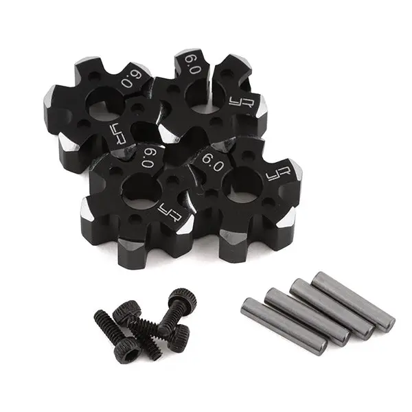 Yeah Racing Aluminum Clamping 12Mm Hex (Black) (4) (6Mm) 1