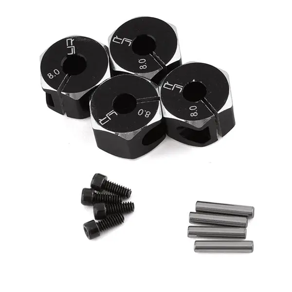 Yeah Racing Aluminum Clamping 12Mm Hex (Black) (4) (8Mm) 1