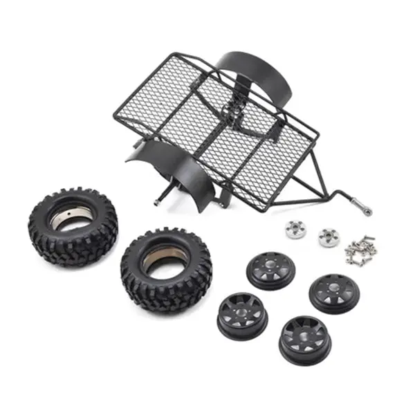Yeah Racing 1/10 Scale Aluminum Leaf Spring Hitch Mount Crawler Trailer 1