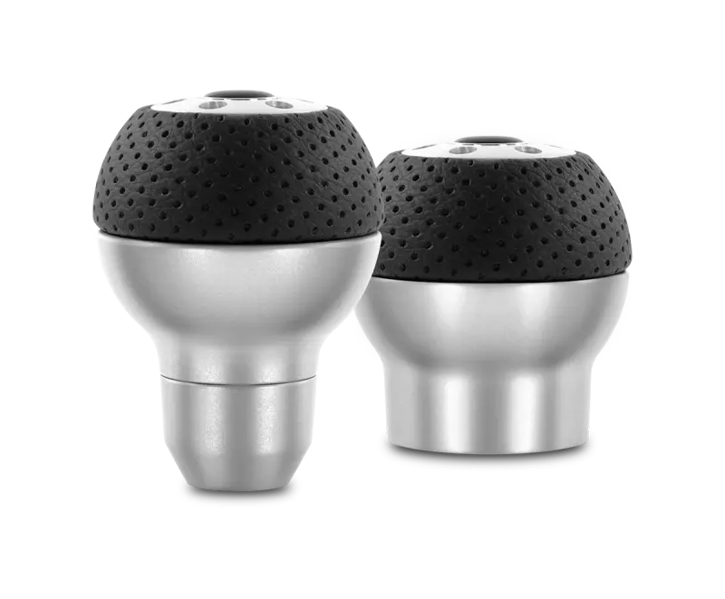 Momo Race Shift Knob - Aluminum, Black Airleather Insert 1