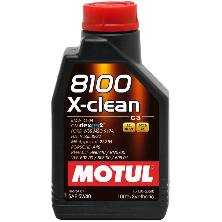 Motul 5L Synthetic Engine Oil 8100 5W40 X-Clean C3 -505 01-502 00-505 00-Ll04 1