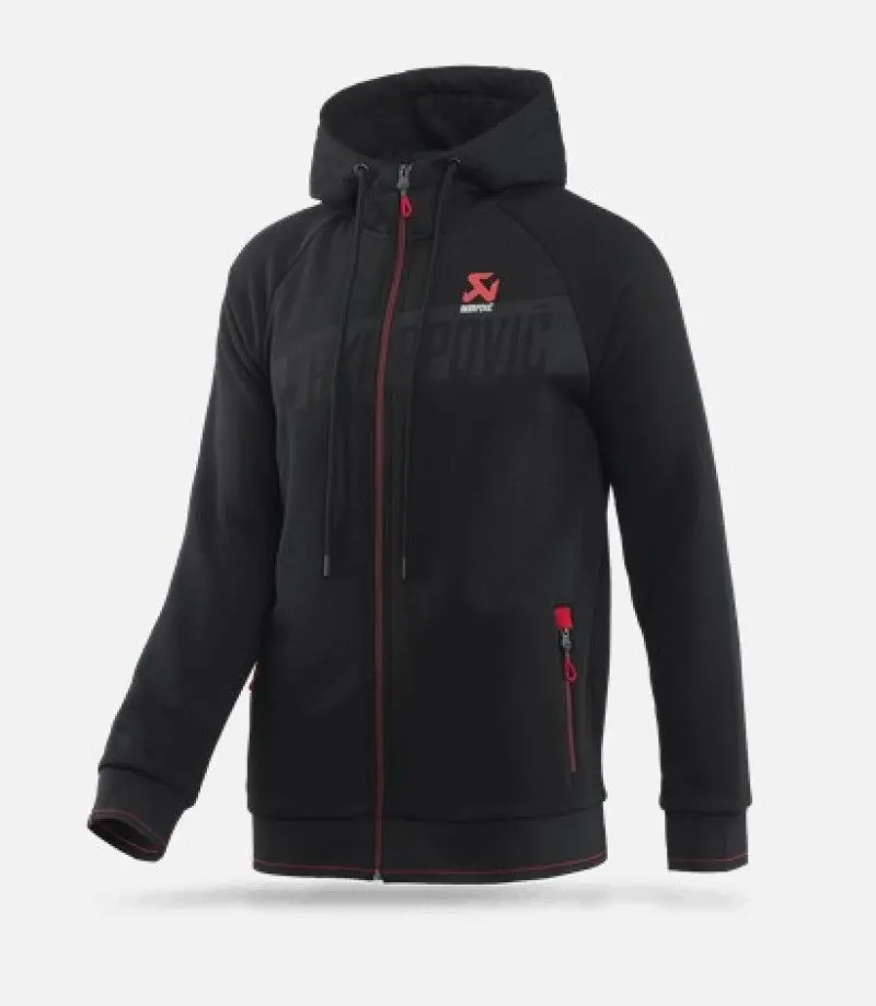 Akrapovic Mens Corpo Zip Hoodie Black - Xl 1