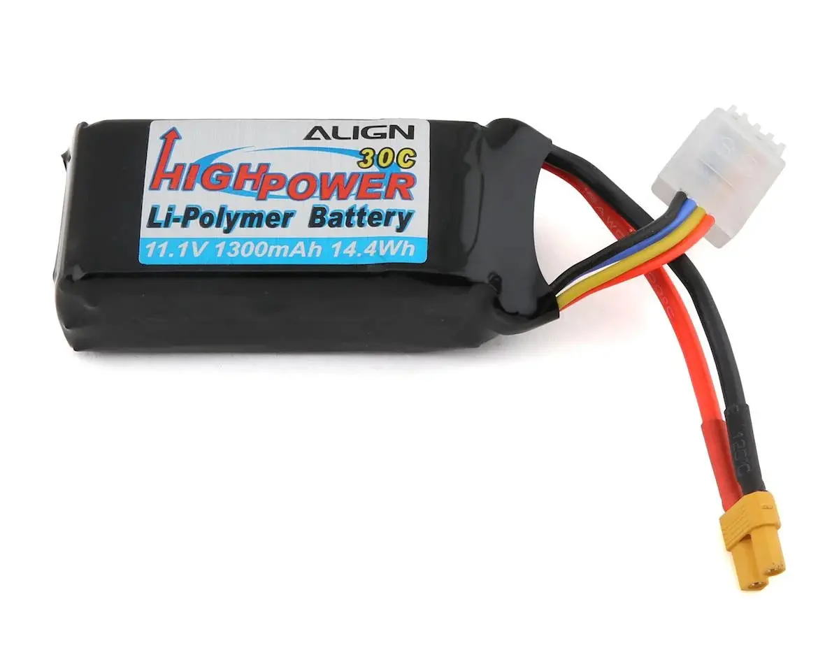Align 3S Lipo 30C Battery (11.1V/1300Mah) W/Xt-30 Connector 1