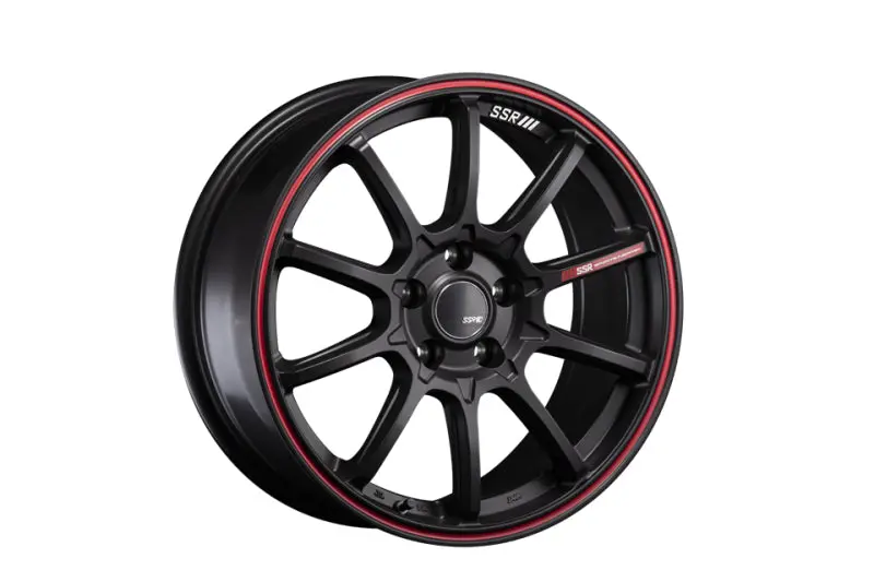 Ssr Gtv05 4X100 15X5.0 Offset 45 Flat Black W/ Red Line 1