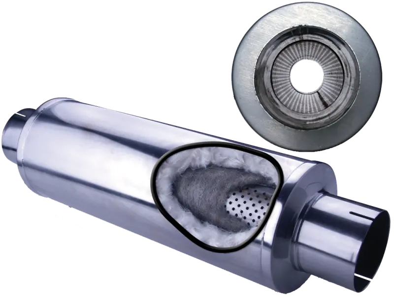 Diamond Eye Mflr 5Inid Sgl In/Sgl Out 7India X 24In Body 30In Length Louvered Slotted Ends 409 Ss 1