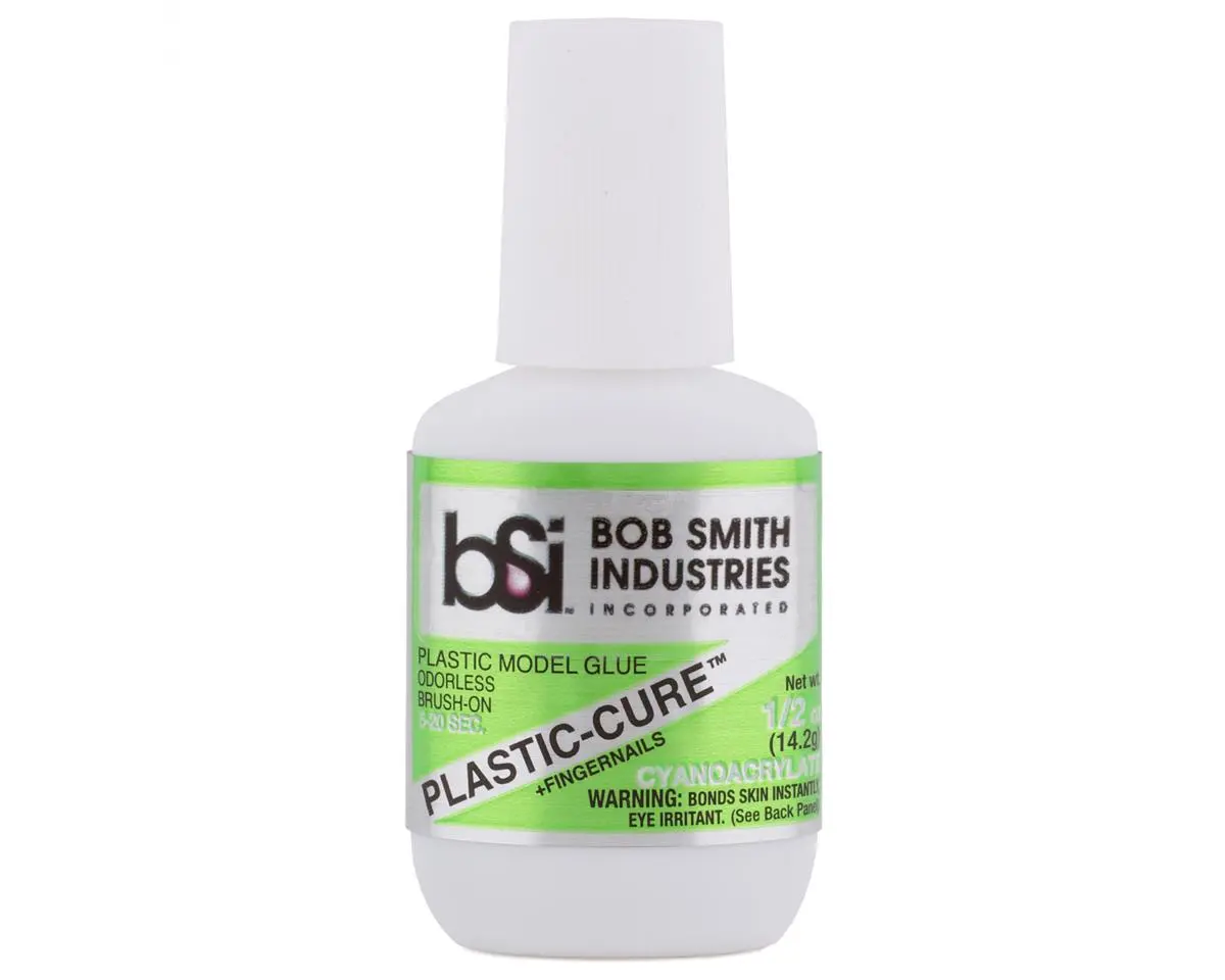 Bob Smith Industries Plastic-Cure Brush-On Odorless Medium Ca Glue (1/2Oz) 1