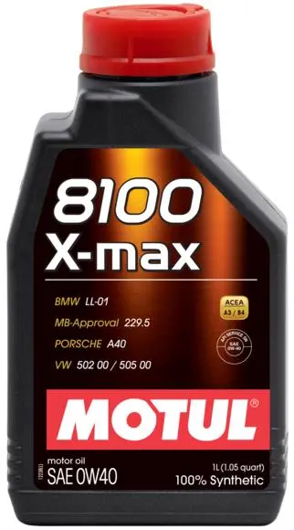 Motul 5L Synthetic Engine Oil 8100 0W40 X-Max - Porsche A40 2