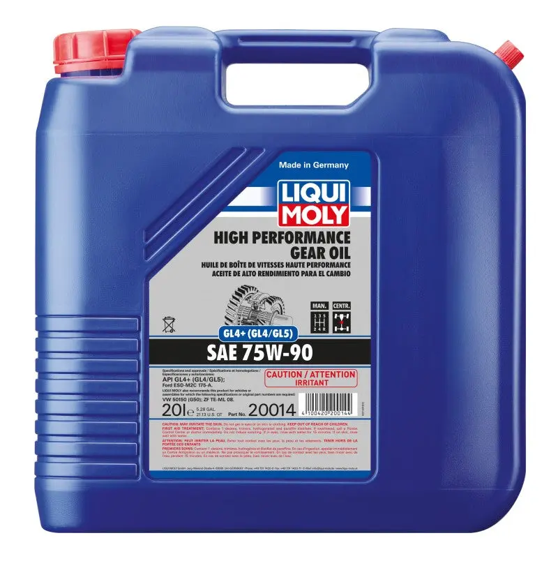 Liqui Moly 20L High Performance Gear Oil (Gl4+) Sae 75W90 2