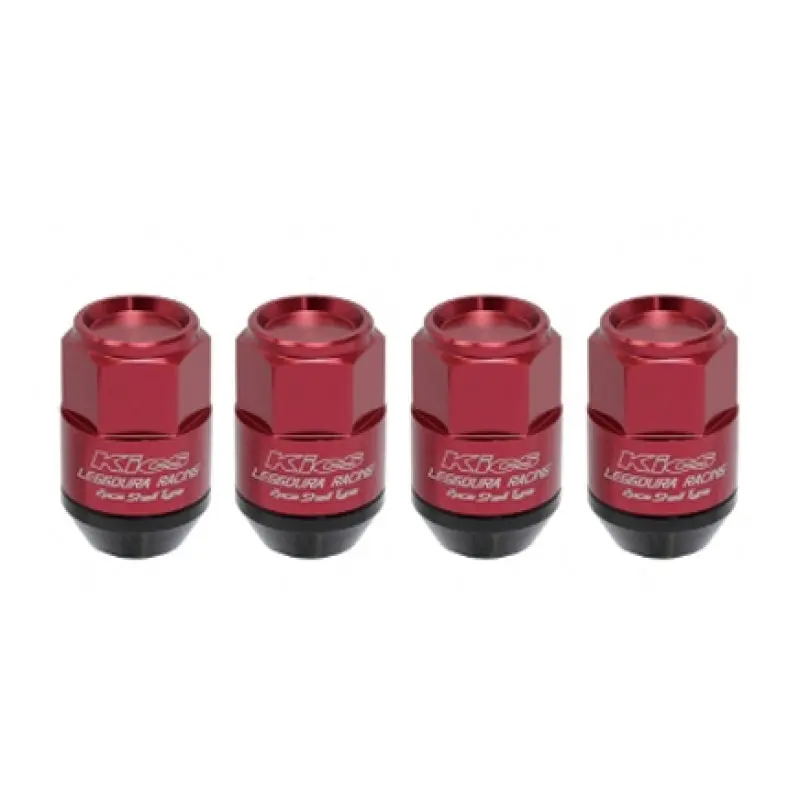 Project Kics Leggdura Racing Shell Type Lug Nut 35Mm Closed-End Look 16 Pcs + 4 Locks 12X1.25 Red 2