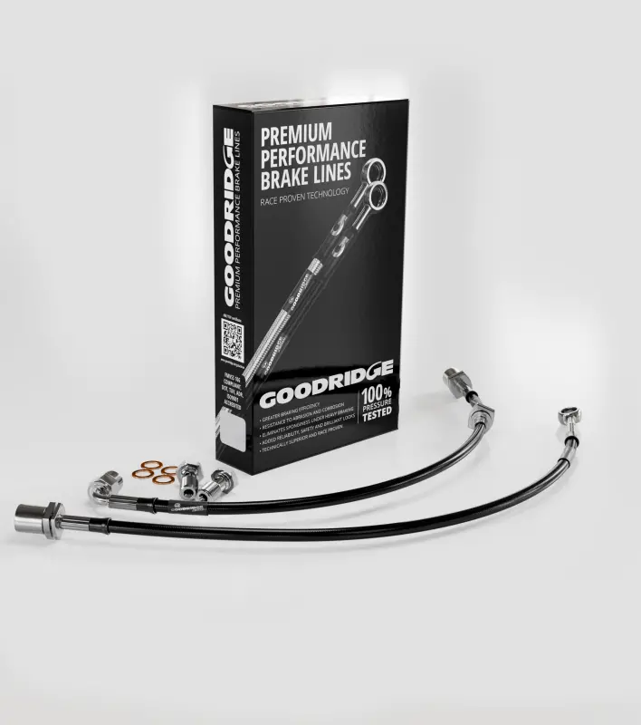 Goodridge 05-13 Chevy Corvette Stainless Steel Front Brake Lines 1