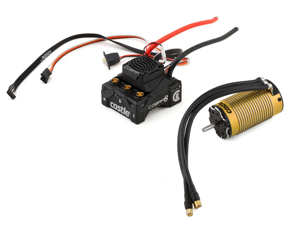 Castle Creations Cobra 8 6S 1/8 Scale Brushless Motor & Esc Combo (2200Kv) W/1515 V2 Sensored Motor (Limited Edition Gold) 1