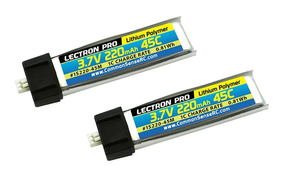 Common Sense Rc Lectron Pro 3.7V 220Mah 45C Lipo Battery 2-Pack 1