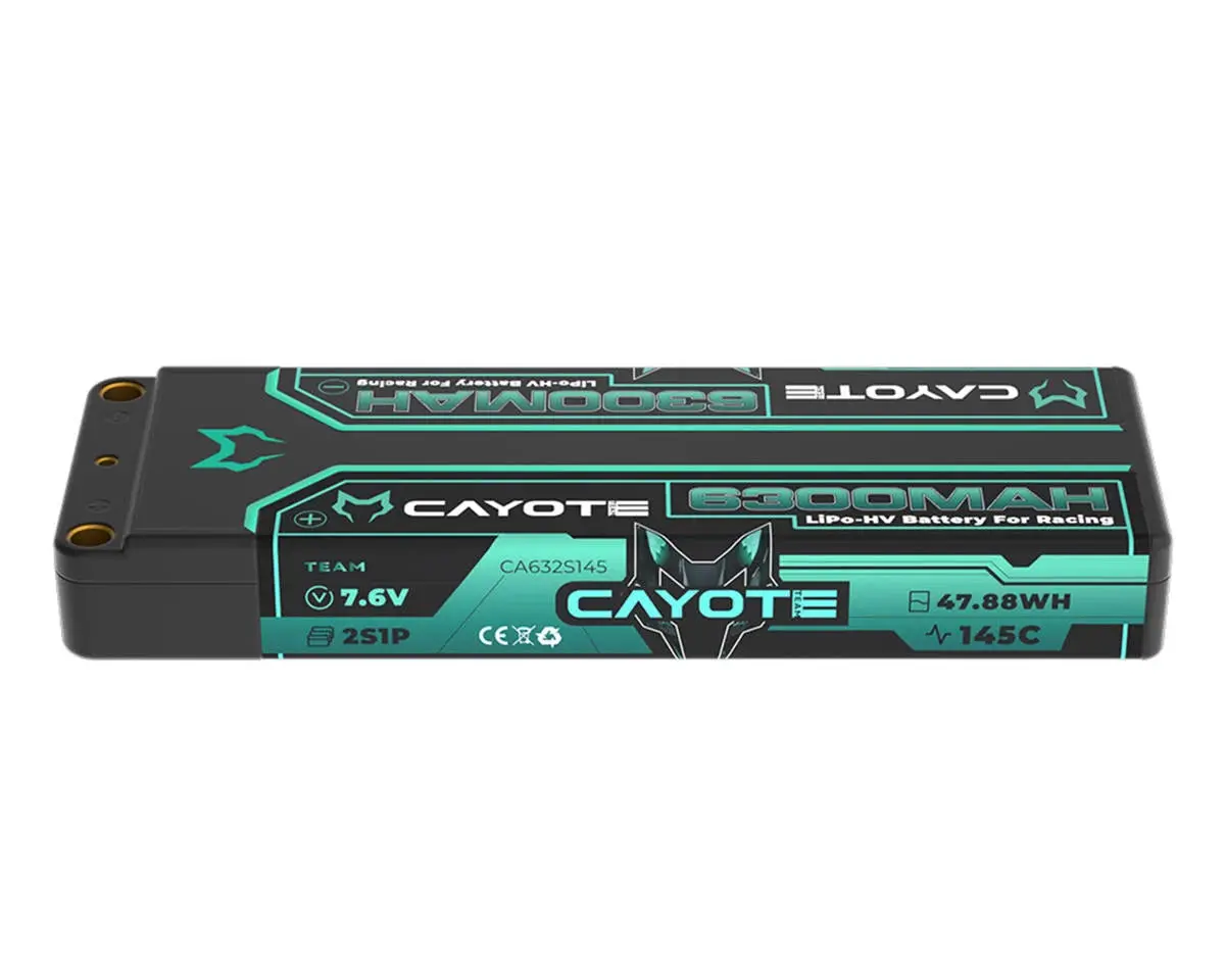 Cayote 2S 145C Lcg Stick Lihv Battery (7.6V/6300Mah) W/5Mm Bullets 1