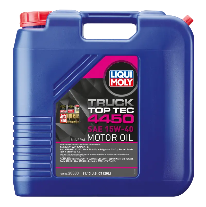 Liqui Moly 20L Top Tec Truck 4450 Motor Oil Sae 15W40 1