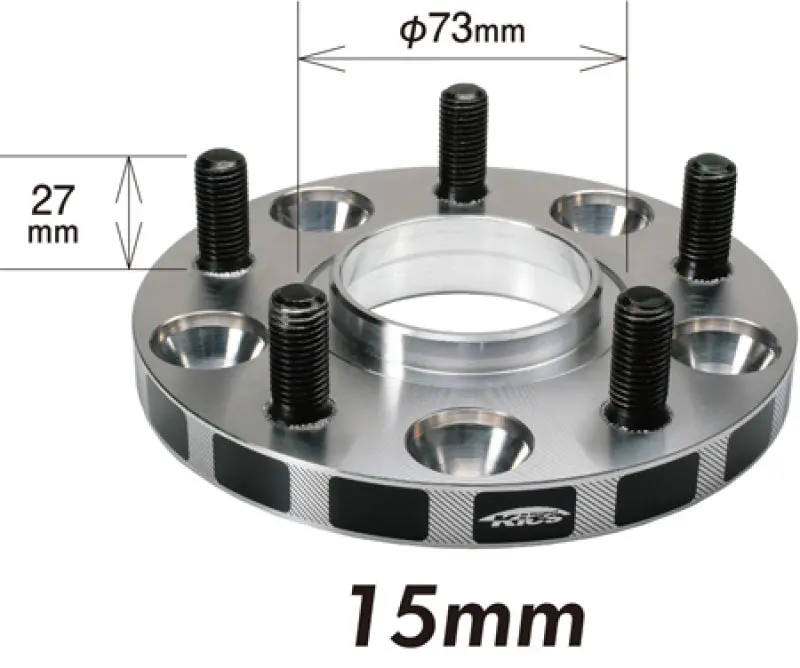 Project Kics 12X1.50 Hub67mm 5X114.3 Wide Tread Spacers - 15Mm 1