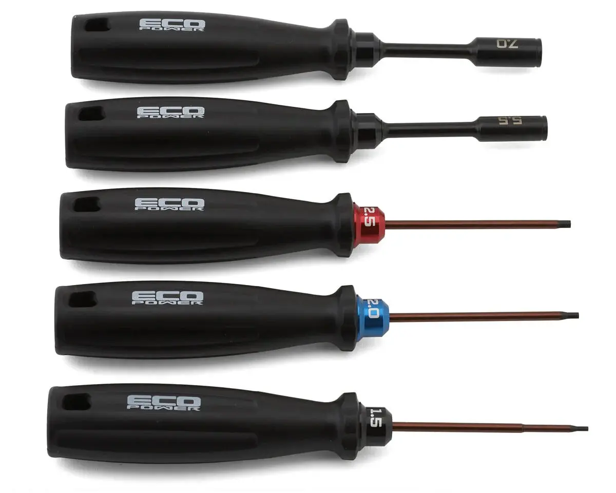 Ecopower 5-Piece Metric Hex & Nut Driver Rc Essential Tool Set 1
