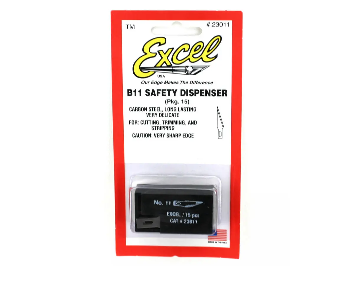 Excel No. 11 Blades For Exacto/Racer's Edge Style Hobby Knives (15) 1