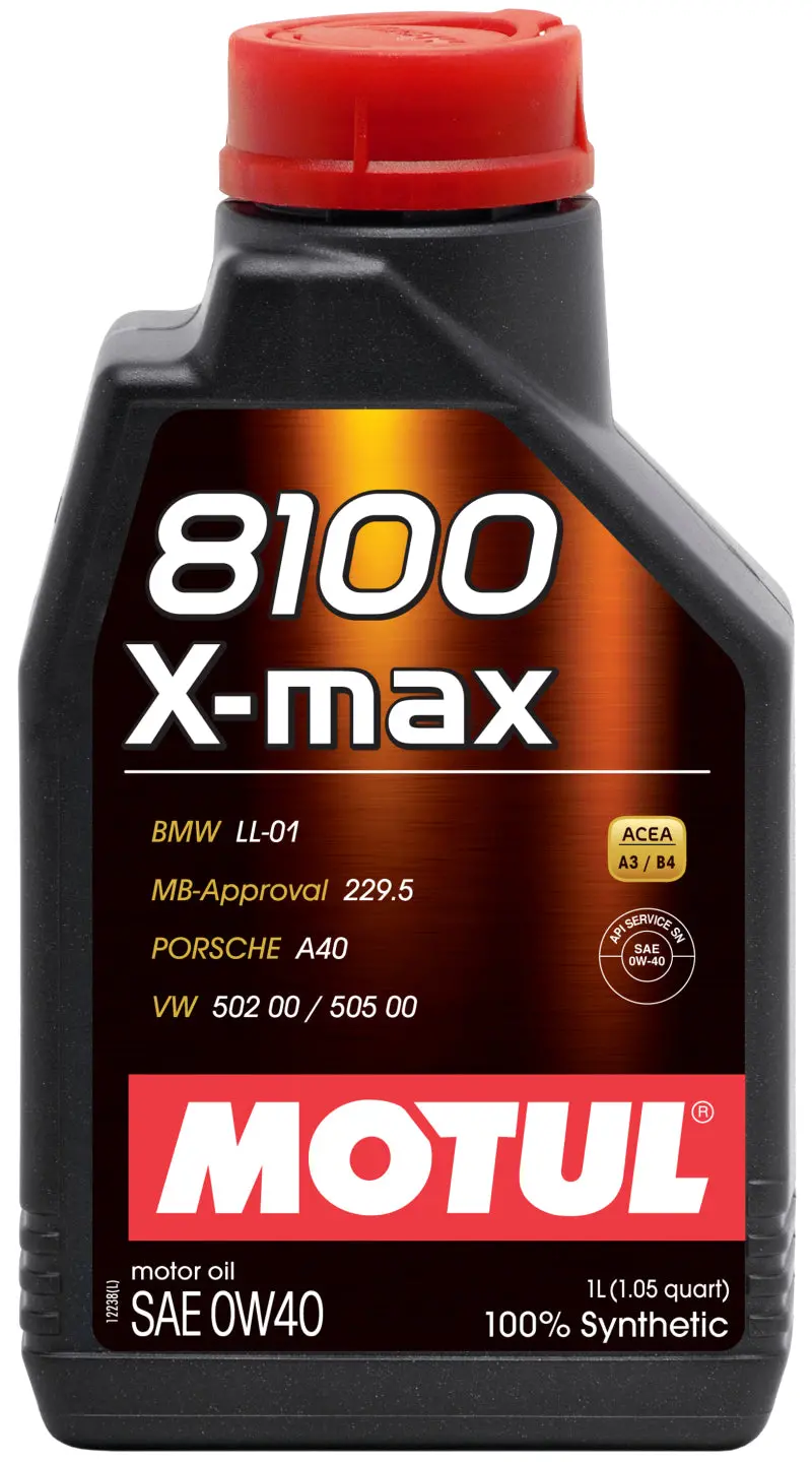 Motul 1L Synthetic Engine Oil 8100 0W40 X-Max - Porsche A40 1