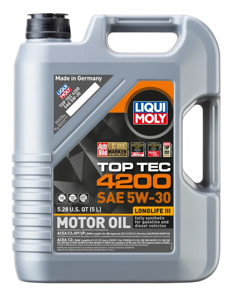 Liqui Moly 5L Top Tec 4200 New Generation Motor Oil Sae 5W30 1