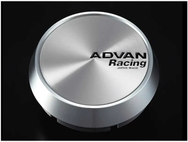 Advan 63Mm Middle Center Cap - Platinum Silver W/ Black Letters 1