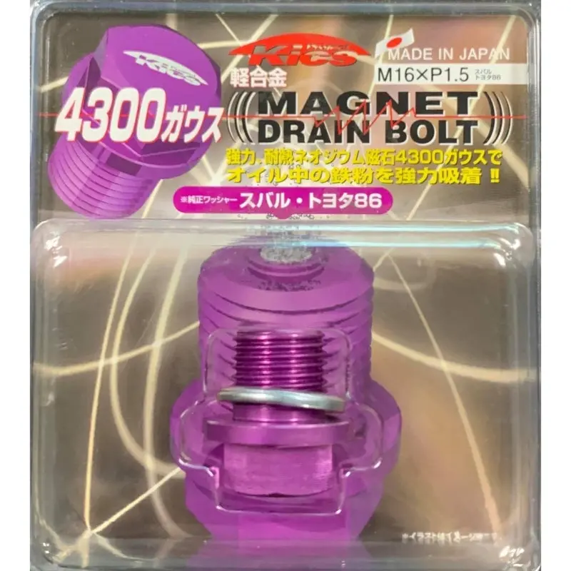 Project Kics Frs/Brz Purple Magnetic Drain Bolt - M16xp1.5 1