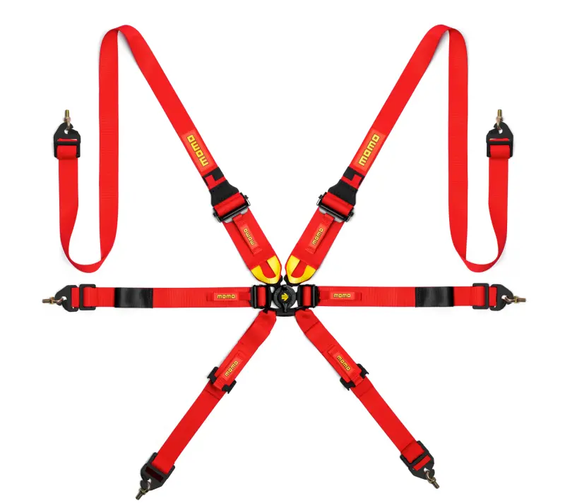 Momo Int. Camlock 6Pt Clip In Restraint-Red 1