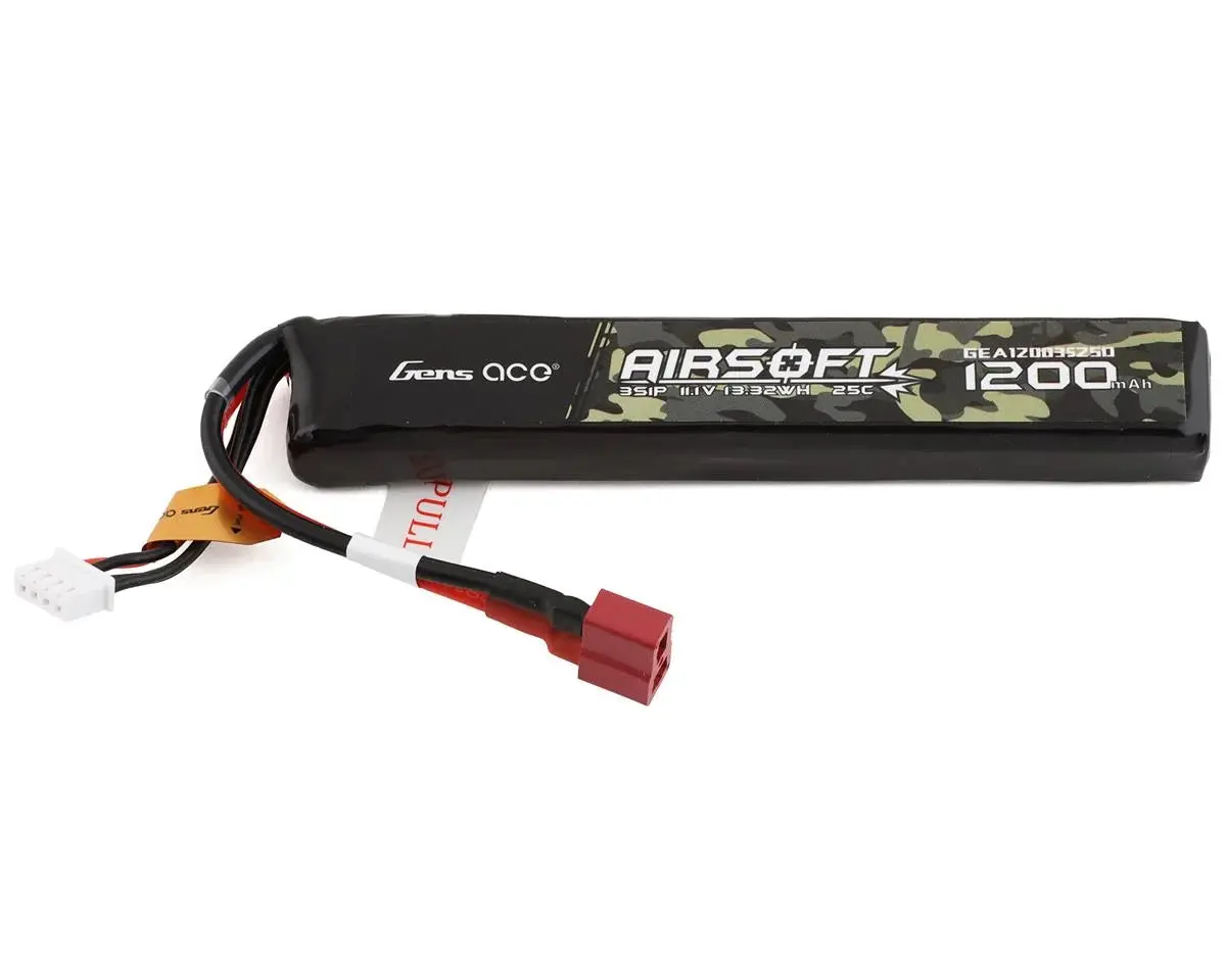 Gens Ace 3S 25C Airsoft Lipo Battery W/Deans Plug (11.1V/1200Mah) 1