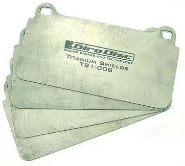 Girodisc Front Titanium Pad Shields | 2008-2015 Mitsubishi Evo X (Ts-1001) 1