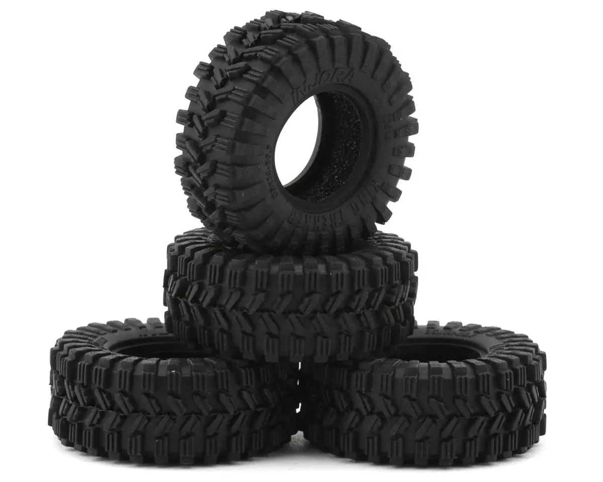 Injora 0.7" King Trekker Micro Rock Crawler Tires (4) (35Mm Od) (S5) W/Foam Inserts 1