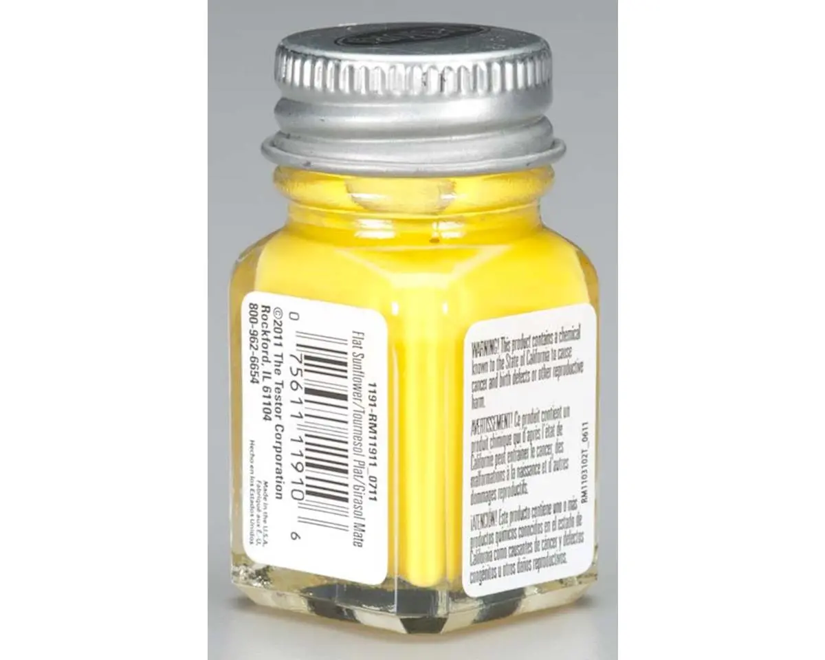 Testors Enamel Sun Flower Yellow 1/4 1