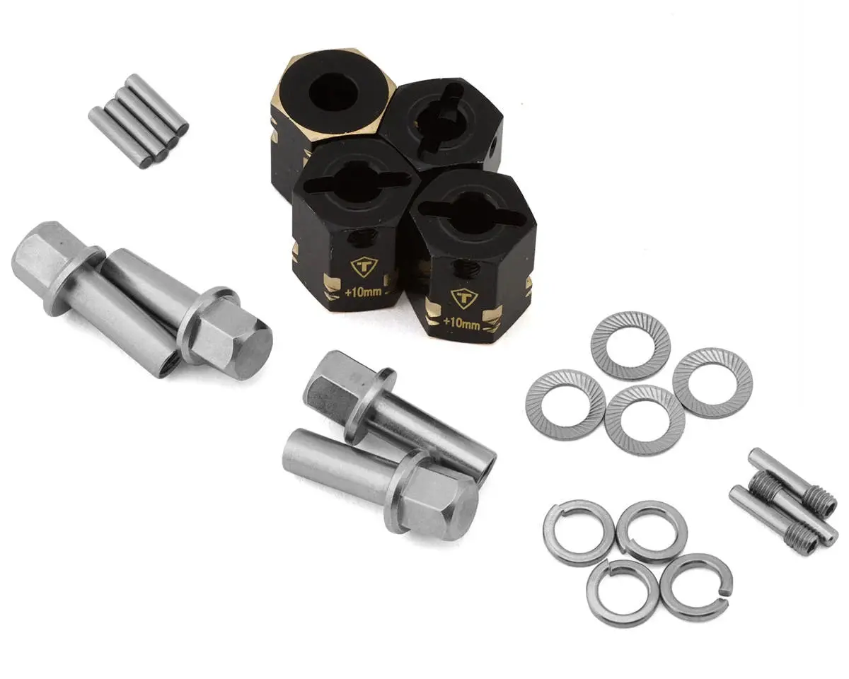 Treal Hobby Capra/Scx10 Iii 12Mm Brass Extended Wheel Hex Adapters (4) (+15Mm) 1