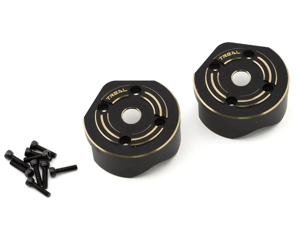 Treal Hobby Axial Scx10 Iii/Capra Brass Outer Portal Covers (93G) 1