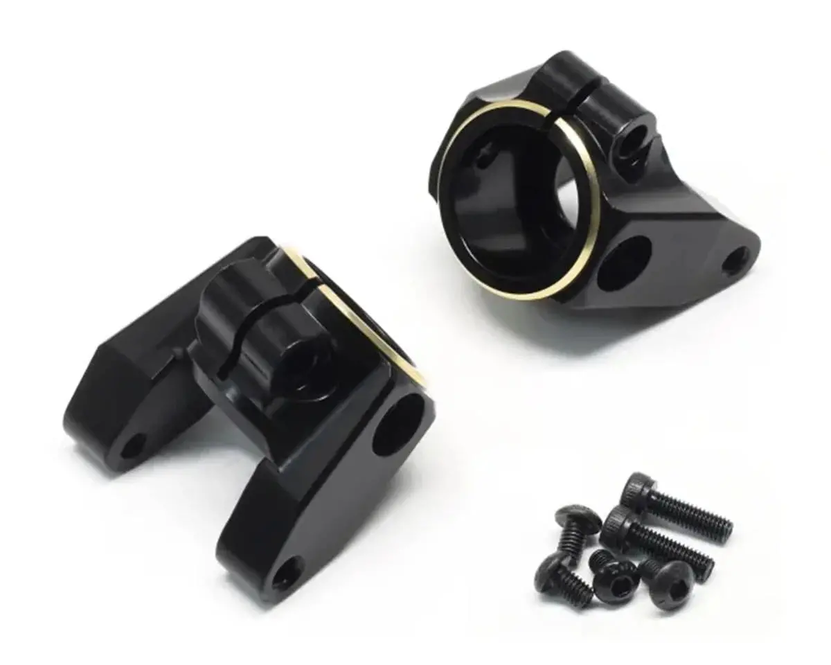 Treal Hobby Axial Scx10 Pro Brass C-Hub Carriers (Black) (2) (21.9G) 1