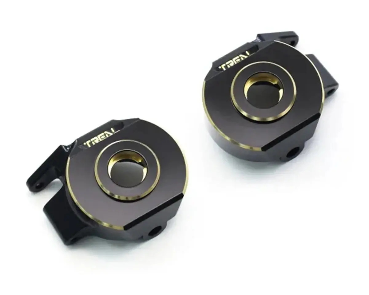 Treal Hobby Axial Scx10 Pro Brass Steering Knuckles (Black) (2) (96.8G) 1