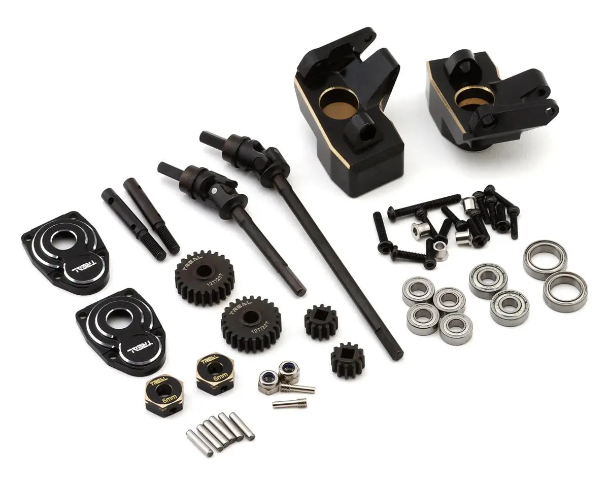 Treal Hobby Axial Scx10 Pro Front Portal Axle Kit W/Cvd Shafts 1