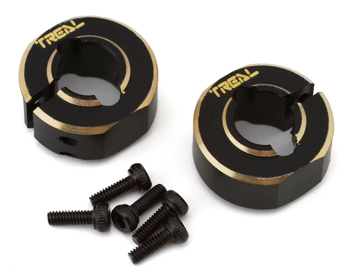 Treal Hobby Axial Scx24 Brass Rear Counter Balance Weights (Black) (2) (14G) 1