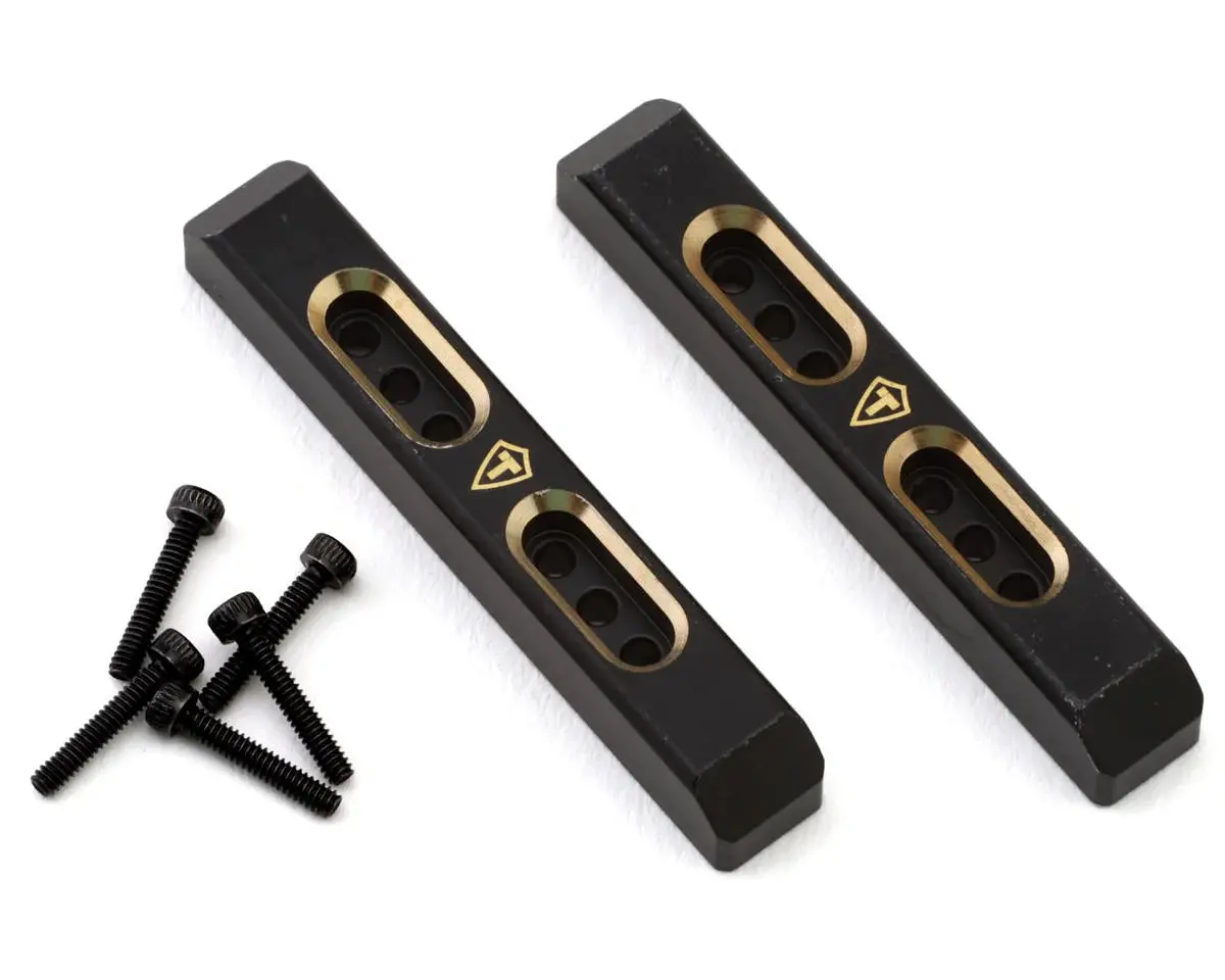 Treal Hobby Axial Scx24 Brass Boulder Bars (Black) (2) (7.9G) 1