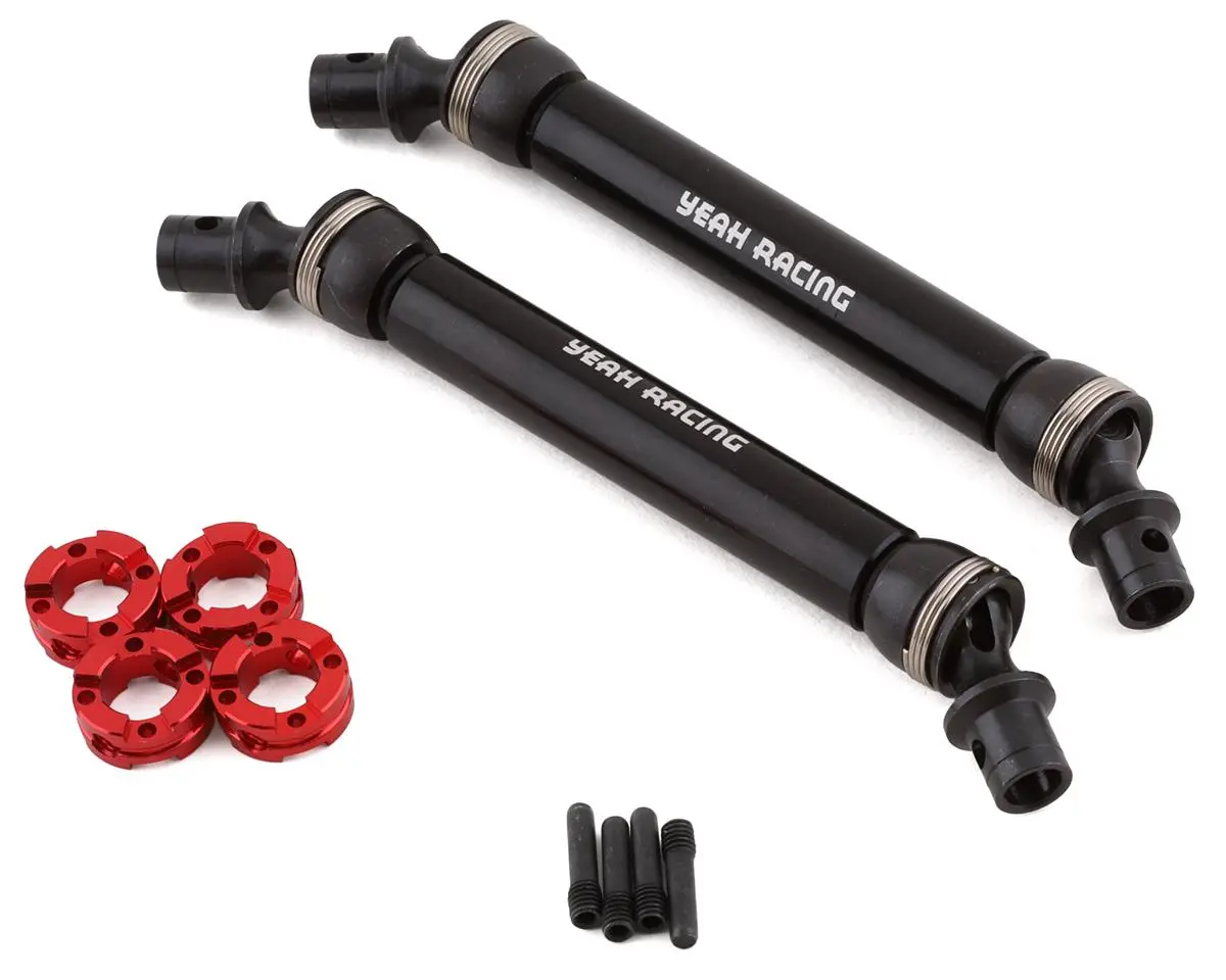 Yeah Racing Axial Capra 1.9 Front & Rear Steel Center Driveshafts (Black) (2) 1