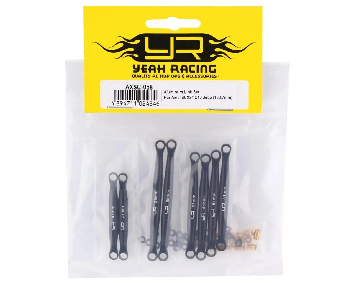 Yeah Racing Axial Scx24 C10 Aluminum Suspension Links (Black) (133.7Mm Wheelbase) 1