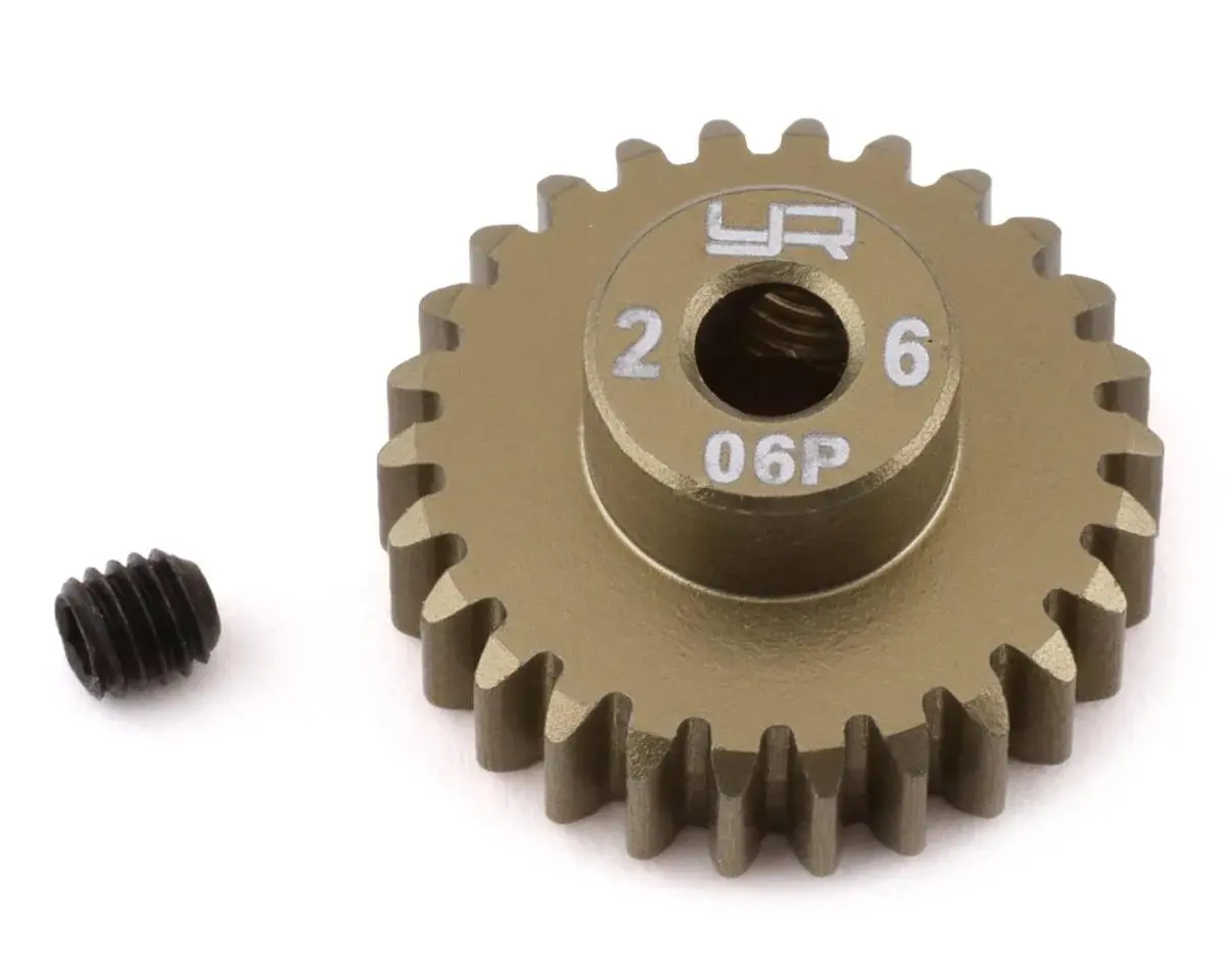 Yeah Racing Mod 0.6 Hard Coated Aluminum Pinion Gear (25T) 2