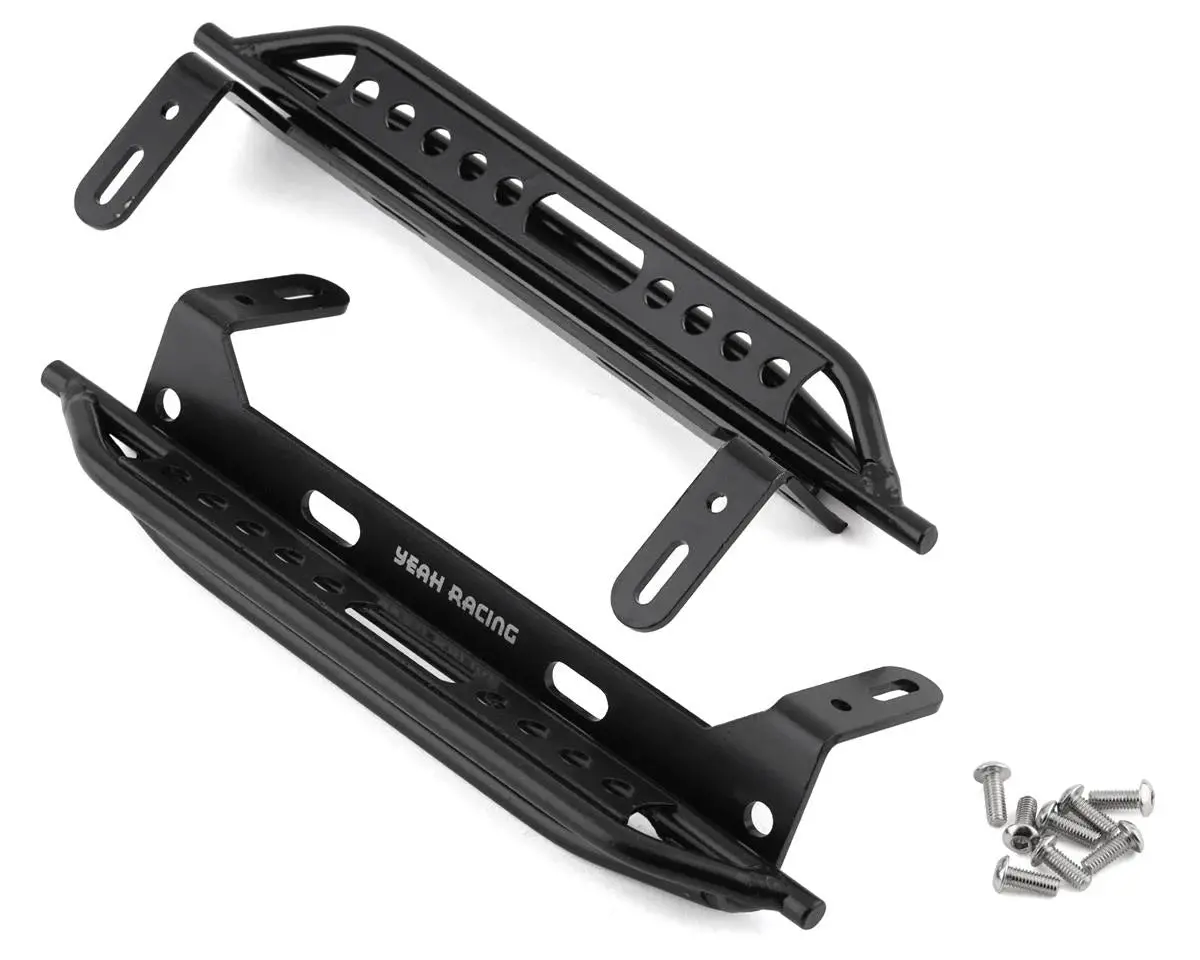 Yeah Racing Steel Rock Sliders For Traxxas Trx-4 (Black) (2) 1